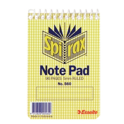 Note Pad A10 Top Opening Sprial