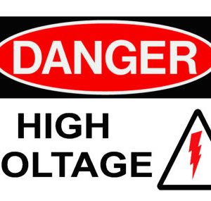 Danger High Voltage Power Board Safety Sticker