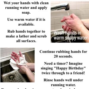 Hand Wash Wall Sign A4 #2