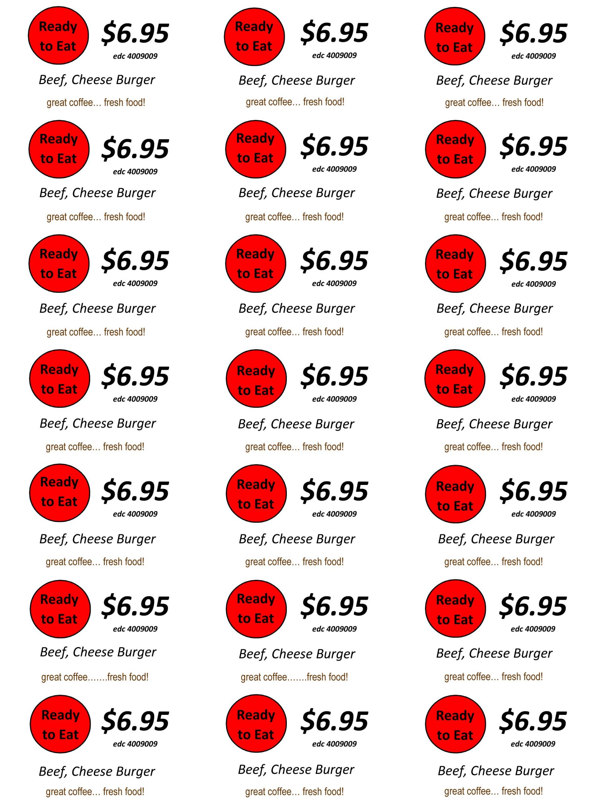 Freedom Labels RTE EDC Beef Cheese Burger 4009009