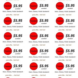 Freedom Labels Toast EDC Ham Cheese Pickle Sandwich 5247