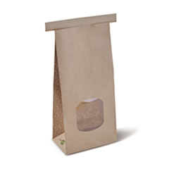 Retail Window Bag With Tin Tie Large Brown 242 x 155 x 70 (carton 400)