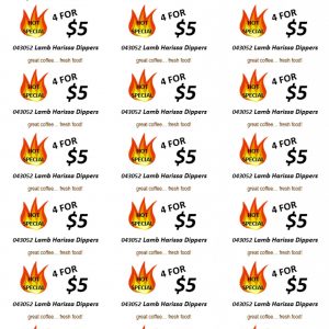 Freedom Labels Hot Special Lamb Harissa Dippers 043052