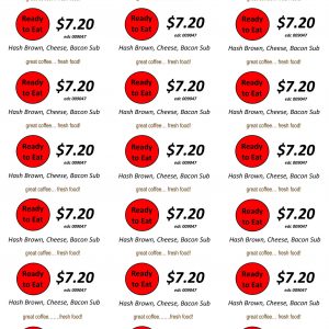 Freedom Labels RTE EDC Hash Brown Cheese Bacon Sub 009047