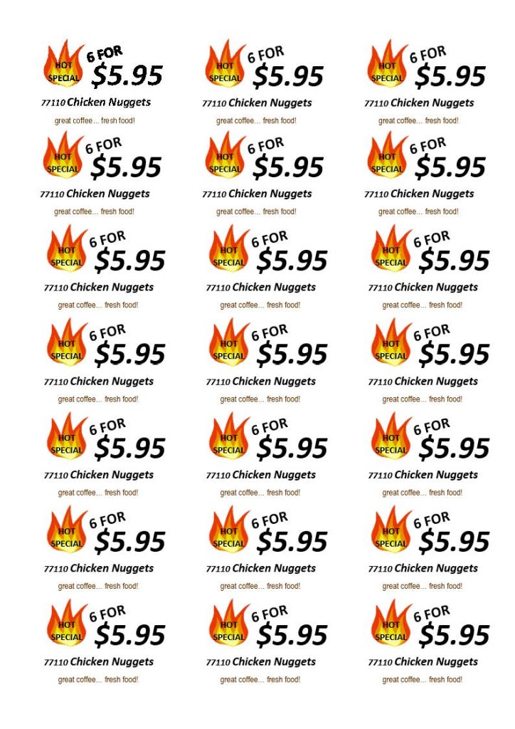Freedom Label Freedom Labels Chicken Nuggets 77110 - KC Supplies