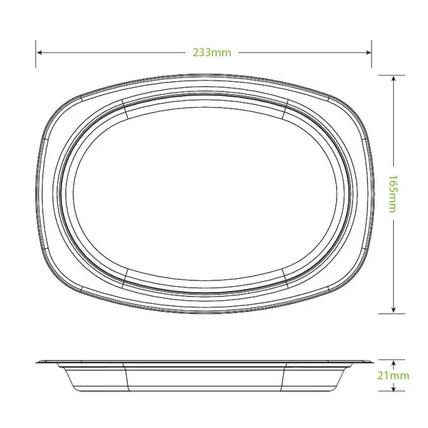 BioPak Rectangle Plate 9 x 6.5 B-PL-RO-9X6.5 - Image 2